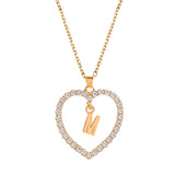 Elegant Initials Lette Pendant Necklace - Rosa Apparel