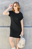 Basic Bae Full Size Round Neck Short Sleeve Dress with Pockets - Rosa Apparel