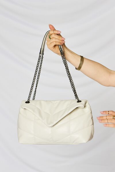 SHOMICO PU Leather Chain Handbag - Rosa Apparel