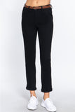 ACTIVE BASIC Cotton-Span Twill Straight Pants - Rosa Apparel