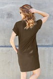 Basic Bae Full Size Round Neck Short Sleeve Dress with Pockets - Rosa Apparel