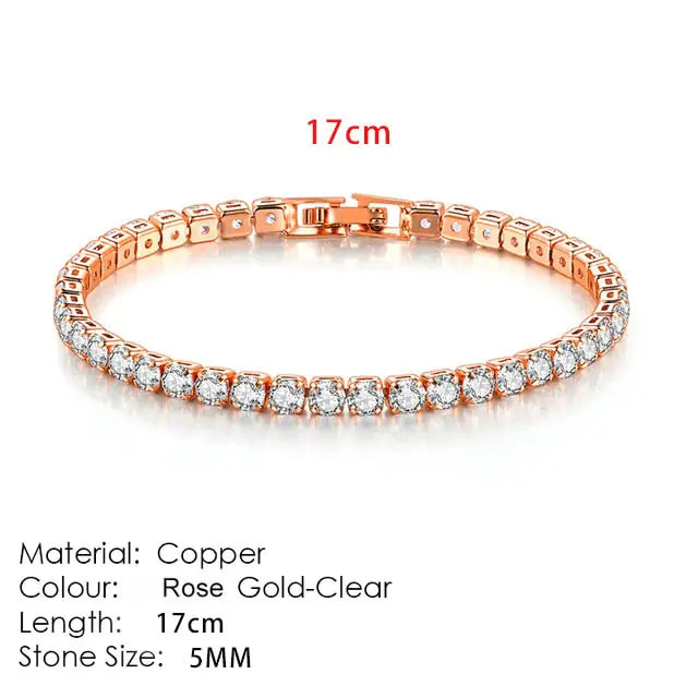 Fashion Multicolor Zircona Tennis Chain Bracelet for Women - Rosa Apparel