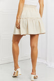 Zenana Carefree Soft Linen Ruffle High Waist Mini Skirt - Rosa Apparel