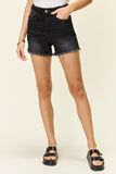 Judy Blue Full Size Tummy Control Fray Hem Shorts - Rosa Apparel