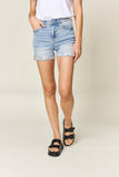 Judy Blue Full Size High Waist Rolled Denim Shorts - Rosa Apparel