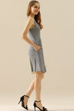 Doublju Full Size Round Neck Ruched Sleeveless Dress with Pockets - Rosa Apparel