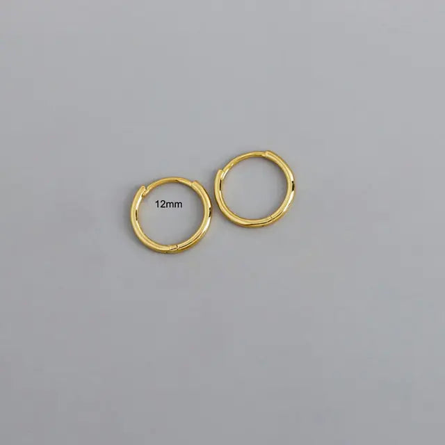 Stainless Steel Minimalist Huggie Hoop Earrings - Rosa Apparel